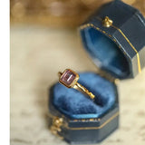 Natural Amethyst Handmade 18K Solid Yellow Gold Amethyst Ring, Stackable Rings, Cluster Rings, Gift Idea - LaCorserArtJewelry