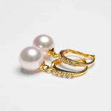 AAA+ Akoya Pearl 18K Gold Akoya Pearl Earrings Etsy