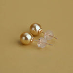 Golden South Sea Pearl Earrings - 18K Champagne Gold Etsy