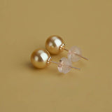 Golden South Sea Pearl Earrings - 18K Champagne Gold Etsy