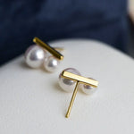 5A+ Four Akoya Pearl Handmade 18K Solid Yellow Gold Akoya Pearl Earrings, Seawater Pearl, Gift for Her, Anniversary Gift, Gift Idea Etsy