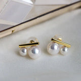 5A+ Four Akoya Pearl Handmade 18K Solid Yellow Gold Akoya Pearl Earrings, Seawater Pearl, Gift for Her, Anniversary Gift, Gift Idea Etsy