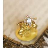Natural Topaz & High Luster Pearl Ring Handmade 18K Solid Yellow Gold Ring, Cluster Rings, Anniversary Gift Idea, Retro Jewelry Etsy