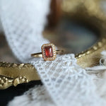 Natural Garnet Handmade 18K Solid Yellow Gold Garnet Ring, Garnet Necklace Gift for Her, Anniversary Gift Idea, Retro Jewelry Etsy