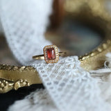 Natural Garnet Handmade 18K Solid Yellow Gold Garnet Ring, Garnet Necklace Gift for Her, Anniversary Gift Idea, Retro Jewelry Etsy