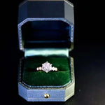 Hexagon Velvet Leather Mini Ring Box - Sapphire Blue Engagement Wedding Keepsake Etsy