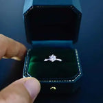 3+ Colors | Viridian Velvet Leather Mini Ring Box Hexagon Ring Box Handmade from Japan Engagement & Wedding Set Elegant Keepsake Box - LaCorserArtJewelry