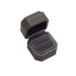 Grey Velvet Leather Hexagon Ring Box - Engagement  Wedding Keepsake Box Etsy