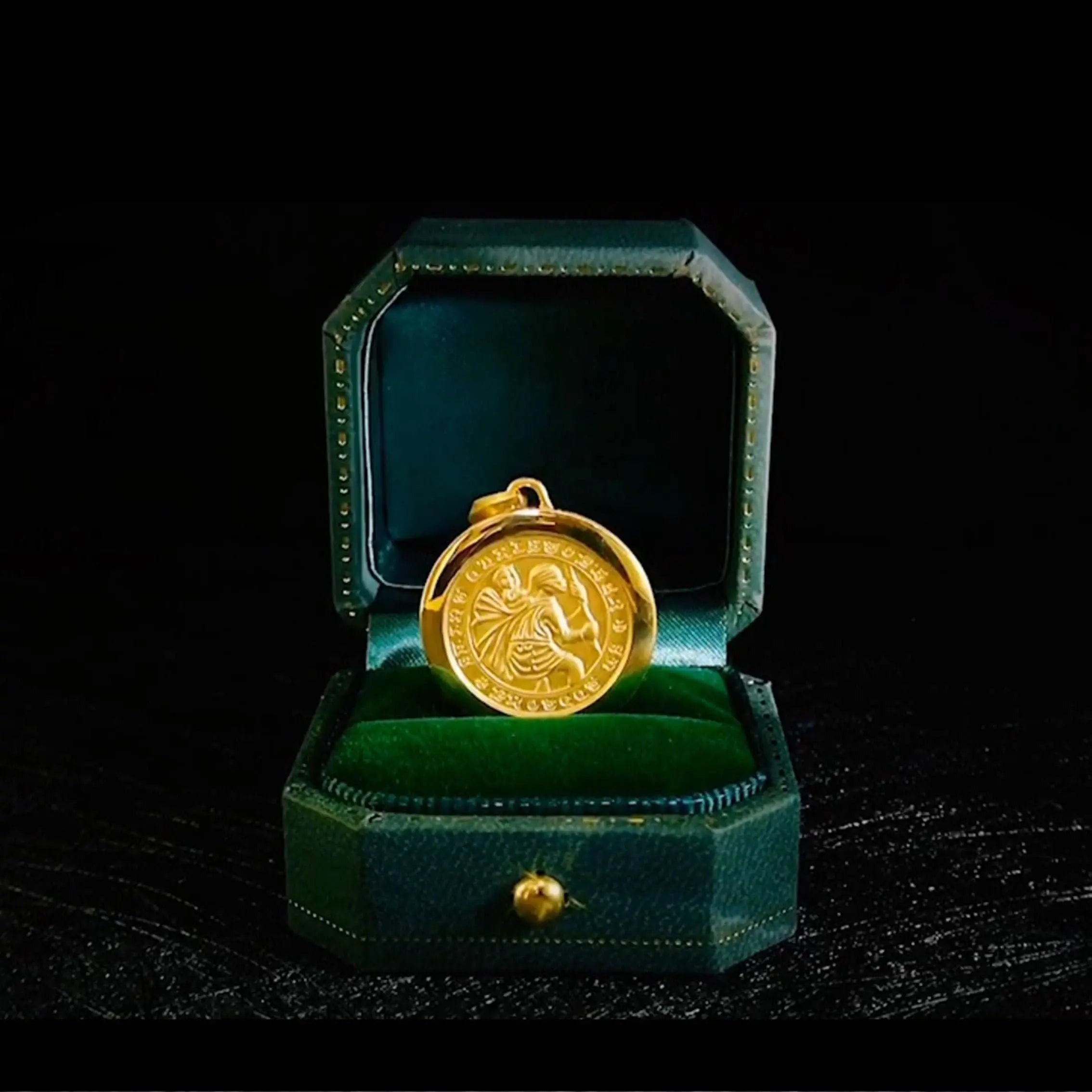 3+ Colors | Viridian Velvet Leather Mini Ring Box Hexagon Ring Box Handmade from Japan Engagement & Wedding Set Elegant Keepsake Box - LaCorserArtJewelry