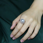 5A+ Natural South Sea White Pearl Flower Ring, 925 Silver White Pearl Ring, Open Ring, Valentine's Day Gift Idea, Cluster Ring, Carved Ring Etsy