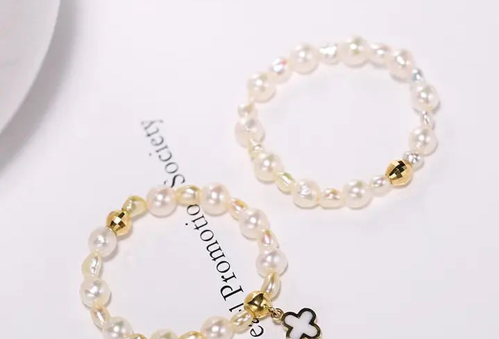 Akoya Pearl Ring - 18K Yellow Gold Band Etsy