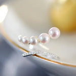 Akoya Pearl  Diamond Ring - 18K Yellow Gold White Pink Pearl Etsy