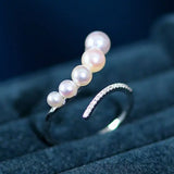 Akoya Pearl  Diamond Ring - 18K Yellow Gold White Pink Pearl Etsy