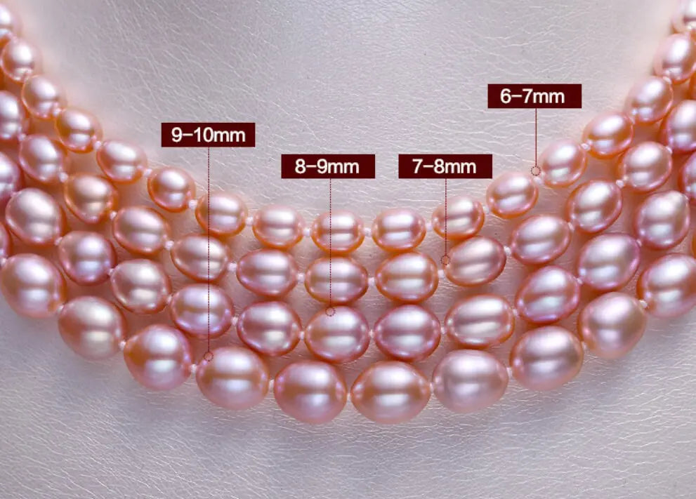 3+Color Freshwater Pearl Handmade 925 Silver Oval Purple Pearl Necklace, Freshwater Pearl Necklace, Pink Pearl, Golden Pearl Beaded Necklace Etsy