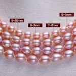 3+Color Freshwater Pearl Handmade 925 Silver Oval Purple Pearl Necklace, Freshwater Pearl Necklace, Pink Pearl, Golden Pearl Beaded Necklace Etsy