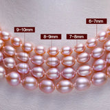 3+Color Freshwater Pearl Handmade 925 Silver Oval Purple Pearl Necklace, Freshwater Pearl Necklace, Pink Pearl, Golden Pearl Beaded Necklace Etsy