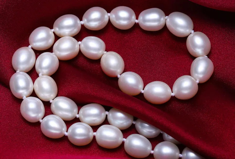 3+Color Freshwater Pearl Handmade 925 Silver Oval Purple Pearl Necklace, Freshwater Pearl Necklace, Pink Pearl, Golden Pearl Beaded Necklace Etsy