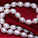3+Color Freshwater Pearl Handmade 925 Silver Oval Purple Pearl Necklace, Freshwater Pearl Necklace, Pink Pearl, Golden Pearl Beaded Necklace Etsy