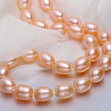 3+Color Freshwater Pearl Handmade 925 Silver Oval Purple Pearl Necklace, Freshwater Pearl Necklace, Pink Pearl, Golden Pearl Beaded Necklace Etsy