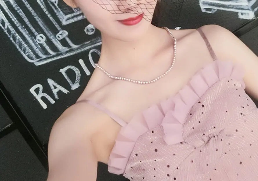 5A+ High Luster White Pearl Handmade Silver 925 Beaded Pearl Necklace, Freshwater Pearl Choker, Pink Pearl, Beaded Choker, Gift Idea Etsy