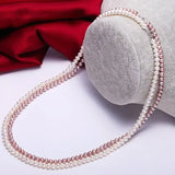 5A+ High Luster White Pearl Handmade Silver 925 Beaded Pearl Necklace, Freshwater Pearl Choker, Pink Pearl, Beaded Choker, Gift Idea Etsy