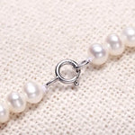5A+ High Luster Pink Purple Pearl Handmade Silver 925 Beaded Pearl Necklace, Freshwater Pearl Choker, Pink Pearl, Beaded Choker, Gift Idea - LaCorserArtJewelry