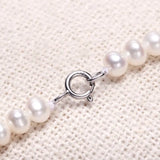 5A+ High Luster White Pearl Handmade Silver 925 Beaded Pearl Necklace, Freshwater Pearl Choker, Pink Pearl, Beaded Choker, Gift Idea Etsy