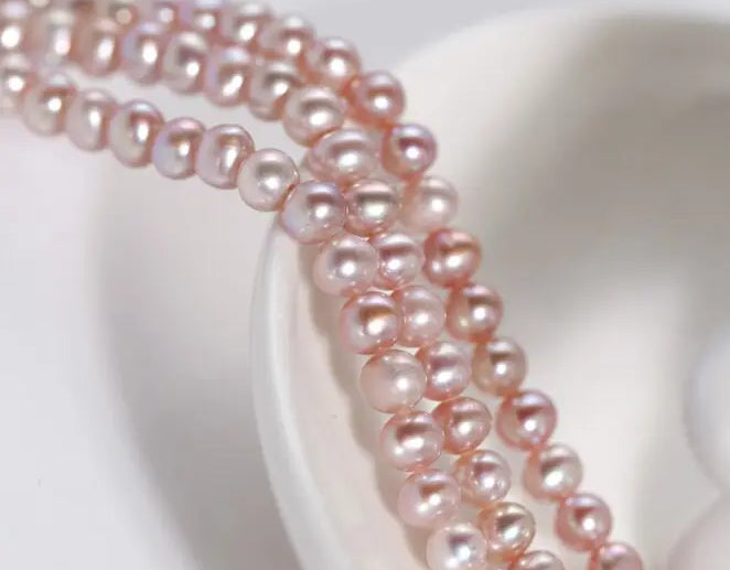 5A+ High Luster White Pearl Handmade Silver 925 Beaded Pearl Necklace, Freshwater Pearl Choker, Pink Pearl, Beaded Choker, Gift Idea Etsy