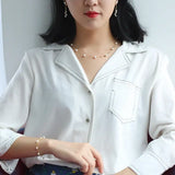 5A+ High Luster White Pearl Handmade 18k Solid Yellow Gold Necklace, Freshwater Pearl Choker, White Pearl, Beaded Choker, Gift Idea Etsy