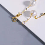 5A+ High Luster White Pearl Handmade 18k Solid Yellow Gold Necklace, Freshwater Pearl Choker, White Pearl, Beaded Choker, Gift Idea Etsy