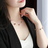 18K Gold Pearl Necklace - Purple Rose Beaded Choker Etsy
