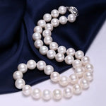 11mm Natural High Luster White Pink Pearl Handmade Silver 925 Beaded Pearl Necklace, Freshwater Pearl Choker, Akoya Pearl, Beaded Choker Etsy