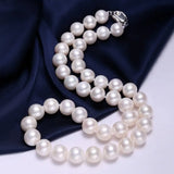 11mm Natural High Luster White Pink Pearl Handmade Silver 925 Beaded Pearl Necklace, Freshwater Pearl Choker, Akoya Pearl, Beaded Choker Etsy