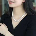 11mm Natural High Luster White Pink Pearl Handmade Silver 925 Beaded Pearl Necklace, Freshwater Pearl Choker, Akoya Pearl, Beaded Choker Etsy