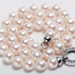 12mm Freshwater Pearl Necklace - Silver 925 Strand Choker Etsy
