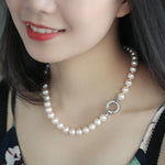12mm Freshwater Pearl Necklace - Silver 925 Strand Choker Etsy