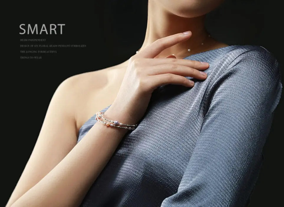 3-6.5mm Natural Colorful High Luster Pearl Beaded Bracelets, S925 Bracelets Akoya Pearl, Golden Pearl Bracelets Etsy