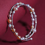 Trendy Mixed Pearls Silver Bangle - 925 Beaded Pearls Accents, High Luster Pearls, Perfect for Layering Jewelry Etsy