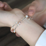 3-6.5mm Natural Colorful High Luster Pearl Beaded Bracelets, S925 Bracelets Akoya Pearl, Golden Pearl Bracelets Etsy