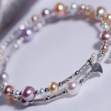 Trendy Mixed Pearls Silver Bangle - 925 Beaded Pearls Accents, High Luster Pearls, Perfect for Layering Jewelry Etsy