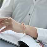 Colorful Purple Pearl Strand Bracelet - 18K Yellow Gold Etsy