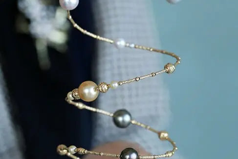 9mm Tahitian & Golden Pearl Bracelet - 18K Yellow Gold Etsy