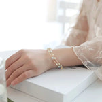 5A+ Natural Golden Pearl 3.5-6.5mm Handmade 18K Yellow  Gold Bracelets, Seawater Pearl, Gift for Her, Golden Pearl, Gift Idea Etsy