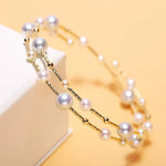 5A+ Natural Golden Pearl 3.5-6.5mm Handmade 18K Yellow  Gold Bracelets, Seawater Pearl, Gift for Her, Golden Pearl, Gift Idea Etsy