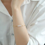 AAA+ 7mm Akoya Pearl Strand Bangles - 18K Yellow Gold Etsy