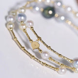 AAA+ 9mm Tahitian Peacock Green Pearl Strand Bangles - 18K Yellow Gold Etsy