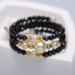 Natural Akoya Pearl & Black Spinel Handmade 18K  Yellow Gold Akoya Pearl Ring, Seawater Pearl Black Spinel Ring, Beaded Ring Etsy