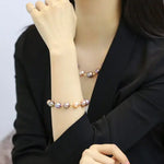 10-12mm Natural Colorful High Luster Pearl Handmade 14k Yellow Gold Beaded Pearl Bracelets, Rose Pink Pearl Bracelets, Vanilla Color Pearl Etsy