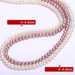 5A+ High Luster Pink Purple Pearl Handmade Silver 925 Beaded Pearl Necklace, Freshwater Pearl Choker, Pink Pearl, Beaded Choker, Gift Idea - LaCorserArtJewelry