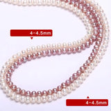 5A+ High Luster Pink Purple Pearl Handmade Silver 925 Beaded Pearl Necklace, Freshwater Pearl Choker, Pink Pearl, Beaded Choker, Gift Idea - LaCorserArtJewelry